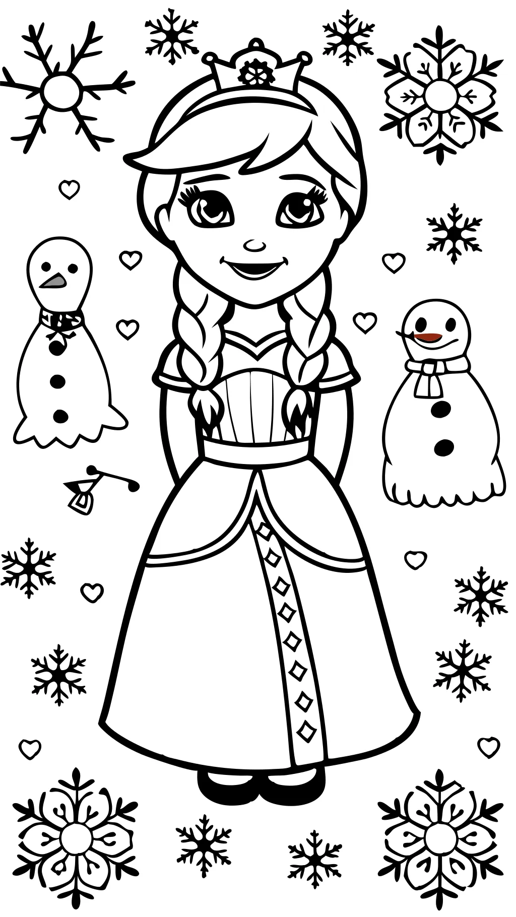 Páginas para colorear de Anna Frozen